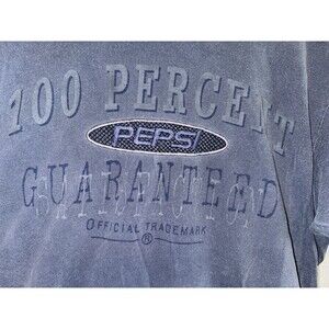 Vintage 90s Pepsi T-Shirt 100% Satisfaction Embroidered Single Stitch Size L/XL